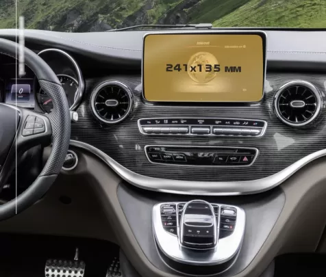 Mercedes-Benz V-class (W447) 2019 - Present Multimedia ExtraShield Screeen Protector - 1 - Interior Dash Trim Kit