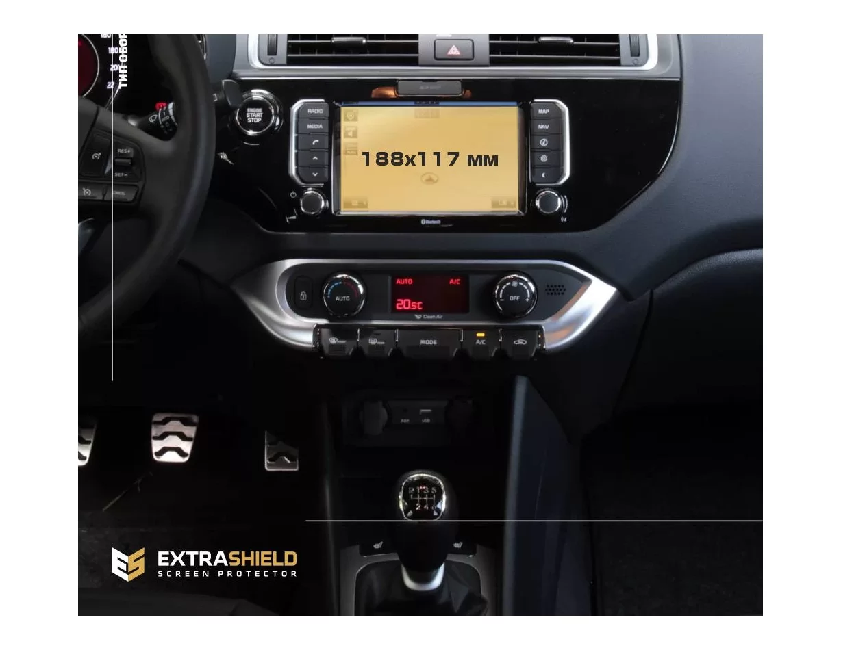 KIA Rio 2019 - x.x Multimedia 8" ExtraShield Screeen Protector - 1