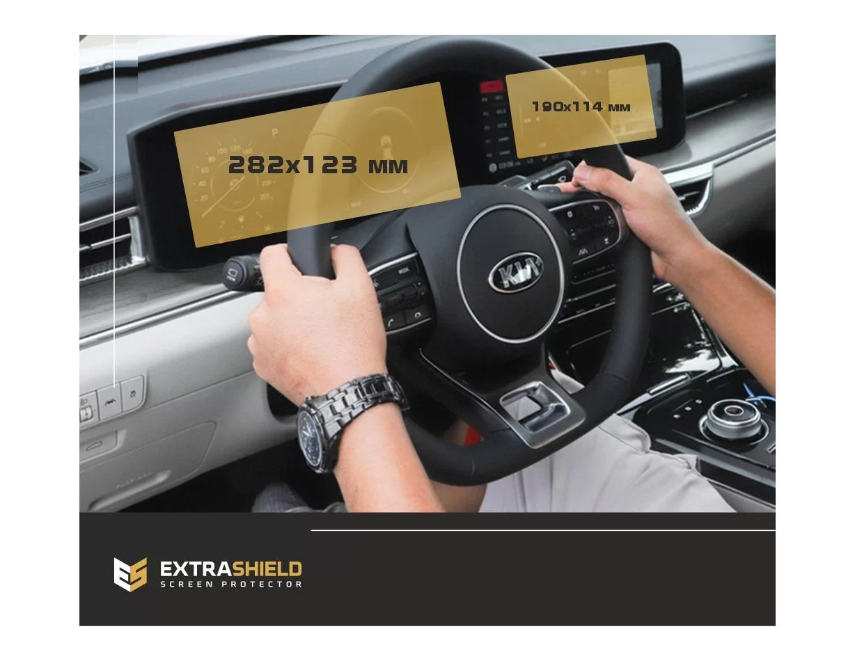KIA Sportage 2021 - ?.? Full color LCD monitor 12" ExtraShield Screeen Protector - 1 - Interior Dash Trim Kit