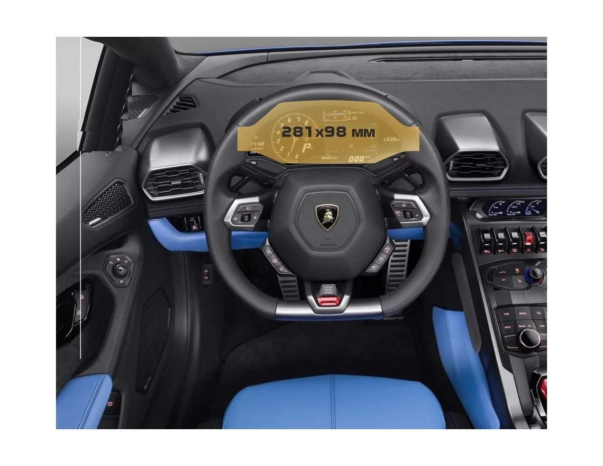 Lamborghini Huracan 2014 - Present Digital Speedometer ExtraShield Screeen Protector - 1