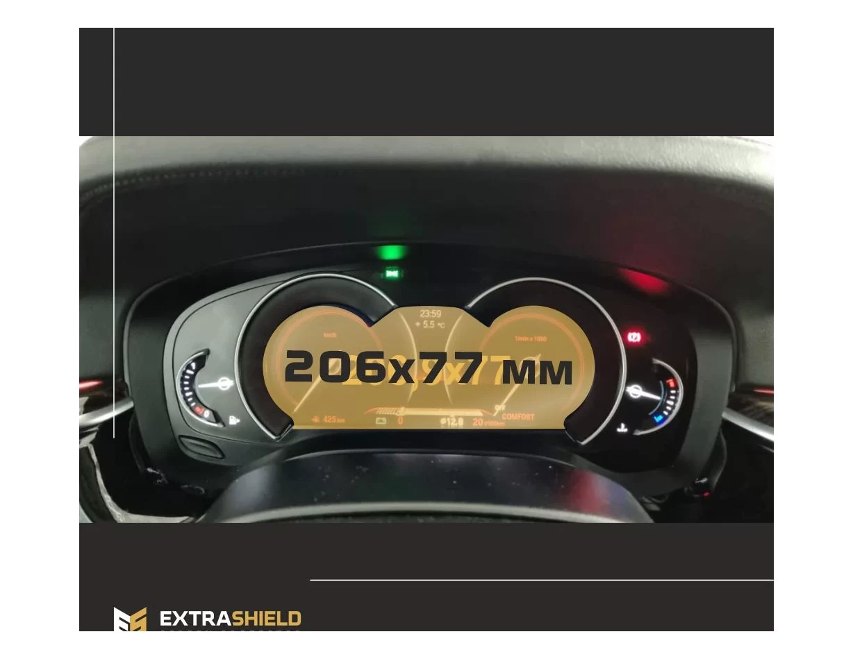 BMW 6 Series (G32) 2017 - 2020 Digital Speedometer (Central) 12,3" ExtraShield Screeen Protector - 1 - Interior Dash Trim Kit