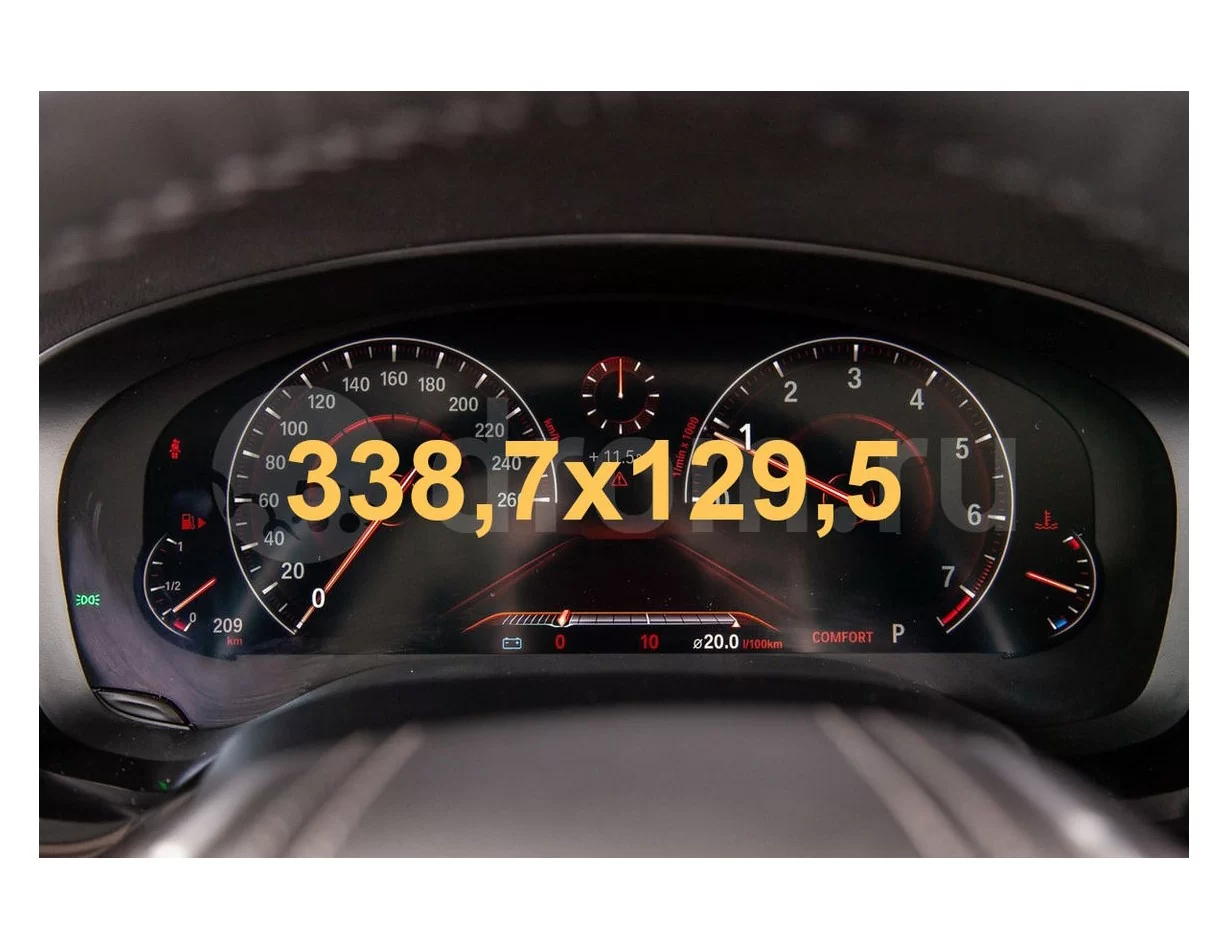 BMW 6 Series (G32) 2017 - 2020 Digital Speedometer (left button) 12,3" ExtraShield Screeen Protector - 1