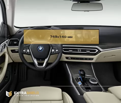BMW i4 2022 - Present BMW Live Cockpit Plus with curved display BMW ExtraShield Screeen Protector - 1 - Interior Dash Trim Kit BMW i4 2022 - Present BMW Live Cockpit Plus with curved display BMW ExtraShield Screeen Protector - 1 - Interior Dash Trim Kit