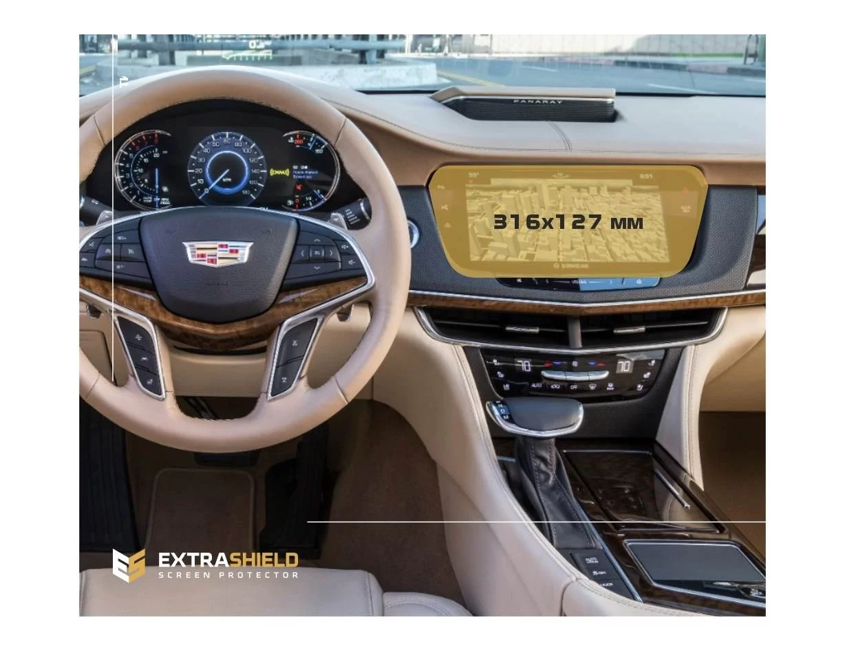 Cadillac CT6 2015 - 2019 Multimedia 8" ExtraShield Screeen Protector - 1