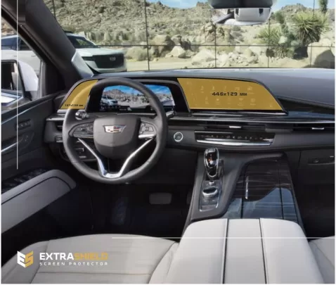 Cadillac Escalade 2021 - Present Multimedia system 16.9" x 7.2" ExtraShield Screeen Protector - 1 - Interior Dash Trim Kit