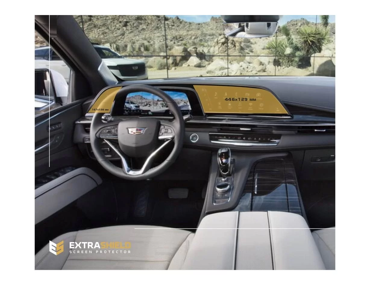 Cadillac Escalade 2021 - Present Multimedia system 16.9" x 7.2" ExtraShield Screeen Protector - 1