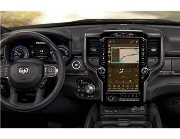 Dodge Ram 2019 - Present Multimedia 12" ExtraShield Screeen Protector - 1 - Interior Dash Trim Kit