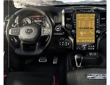 Dodge Ram TRX 2021 - Present Multimedia 12" ExtraShield Screeen Protector - 1 - Interior Dash Trim Kit