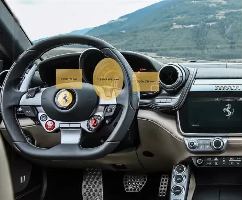 Ferrari GTC4 Lusso 03.2016 - Present Digital Speedometer ExtraShield Screeen Protector - 1