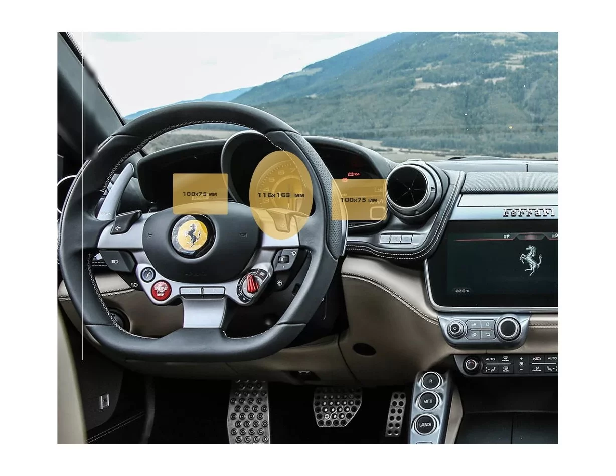 Ferrari GTC4 Lusso 03.2016 - Present Digital Speedometer ExtraShield Screeen Protector - 1