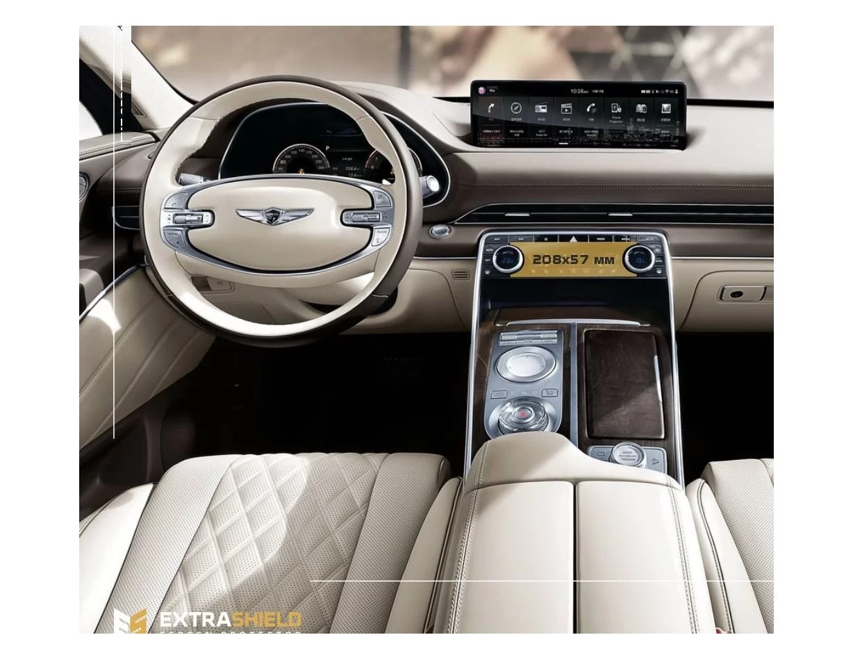 Genesis GV80 2020 - Present climate-control ExtraShield Screeen Protector - 1 - Interior Dash Trim Kit