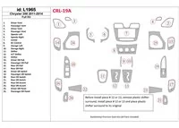 Chrysler 200 2011-UP Kit de garniture de tableau de bord intérieur BD complet - 1