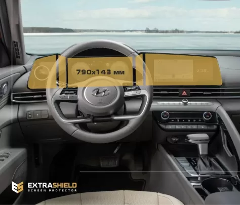 Hyundai Elantra 2020 - Present Multifunctional system 10,25" ExtraShield Screeen Protector - 1 - Interior Dash Trim Kit Hyundai Elantra 2020 - Present Multifunctional system 10,25" ExtraShield Screeen Protector - 1 - Interior Dash Trim Kit