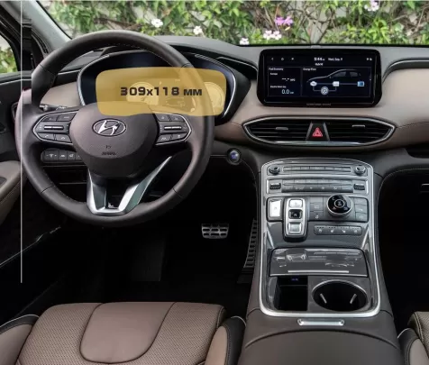 Hyundai Santa Fe 2021 - Present Digital Speedometer 12,3" ExtraShield Screeen Protector - 1 - Interior Dash Trim Kit Hyundai Santa Fe 2021 - Present Digital Speedometer 12,3" ExtraShield Screeen Protector - 1 - Interior Dash Trim Kit