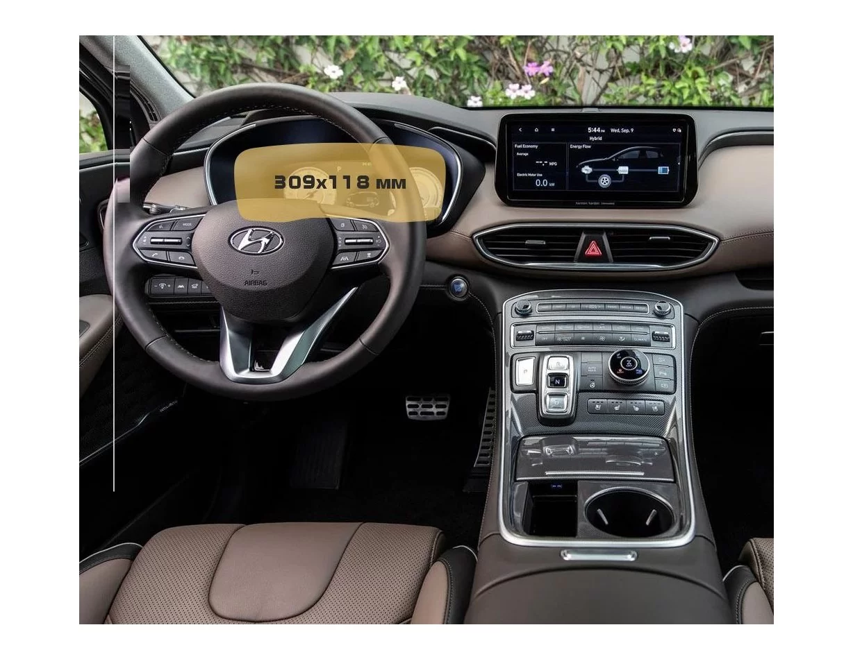 Hyundai Santa Fe 2021 - Present Digital Speedometer 12,3" ExtraShield Screeen Protector - 1