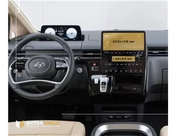Hyundai Staria 2021 - Present Multimedia + climate-control ExtraShield Screeen Protector - 1
