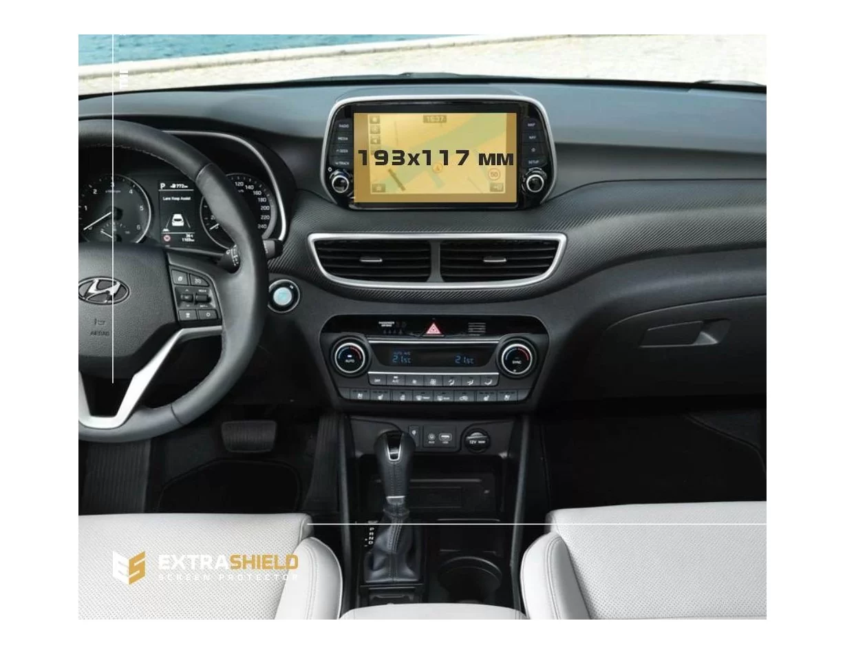 Hyundai Tucson 2015 - 2020 Multimedia 8" ExtraShield Screeen Protector - 1