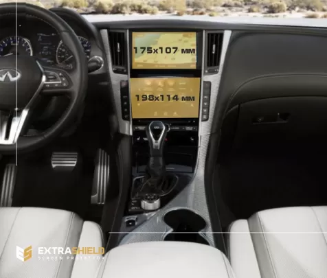 Infiniti Q60 (CV37) 2017 - Present Multimedia + Climate-Control 7-8" ExtraShield Screeen Protector - 1