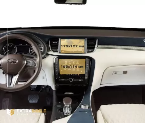 Infiniti QX50 (P71A) 2017 - Present Multimedia + Climate-Control 7-8" ExtraShield Screeen Protector - 1