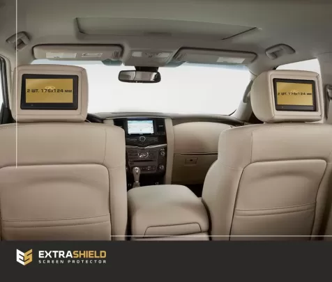 Infiniti QX80 (Z62) 2021 - Present Passenger monitors ExtraShield Screeen Protector - 1 Infiniti QX80 (Z62) 2021 - Present Passenger monitors ExtraShield Screeen Protector - 1