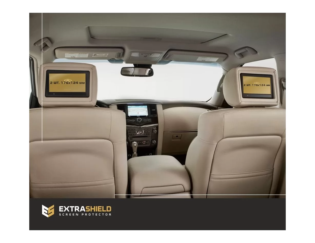Infiniti QX80 (Z62) 2021 - Present Passenger monitors ExtraShield Screeen Protector - 1