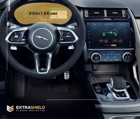 Jaguar E-Pace 2020 - Present Color multifunction display 12,3'' ExtraShield Screeen Protector - 1 Jaguar E-Pace 2020 - Present Color multifunction display 12,3'' ExtraShield Screeen Protector - 1