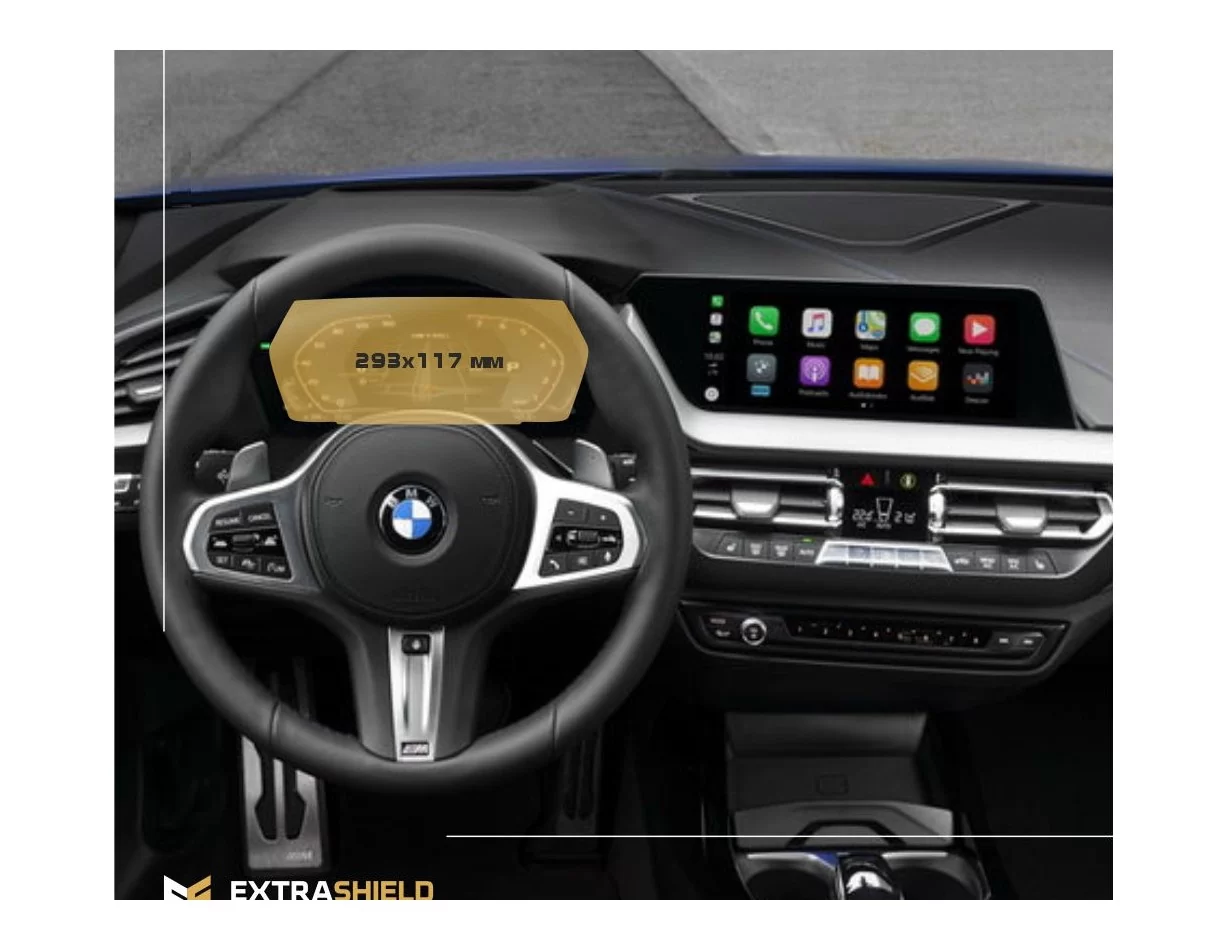 BMW 1 Series (F40) 2019 - Present Digital Speedometer BMW Live Cockpit Professional 10,25" ExtraShield Screeen Protector - 1