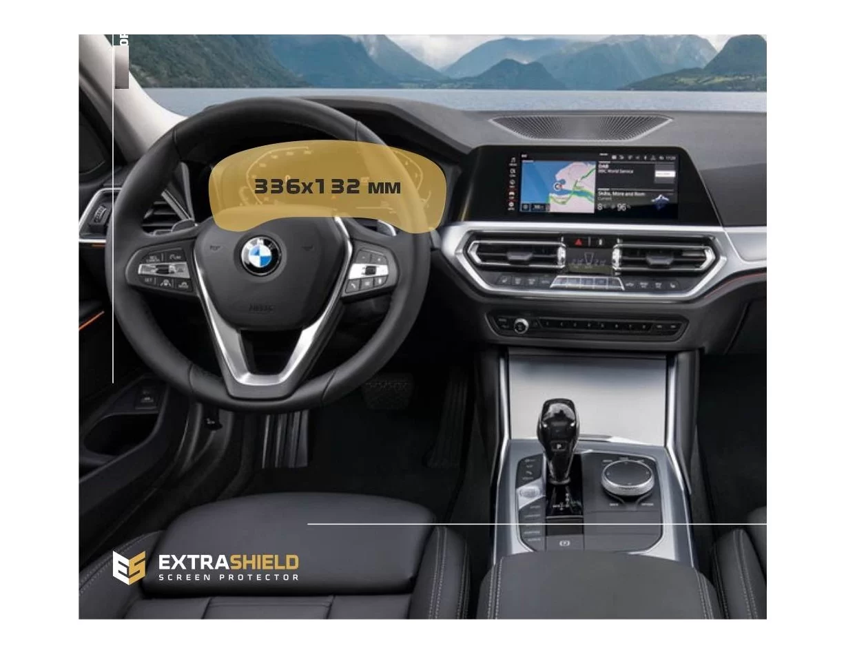 BMW 3 Series (G20) 2020 - Present Digital Speedometer (without sensor) 12,3" ExtraShield Screeen Protector - 1