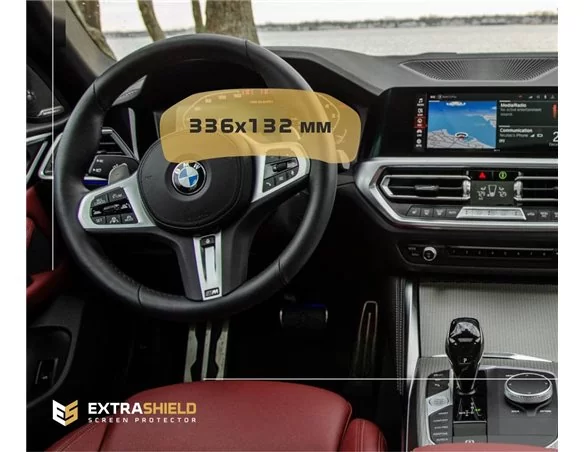 BMW 4 Series (G22) 2020 - Present Digital Speedometer (without sensor) 12,3" ExtraShield Screeen Protector - 1