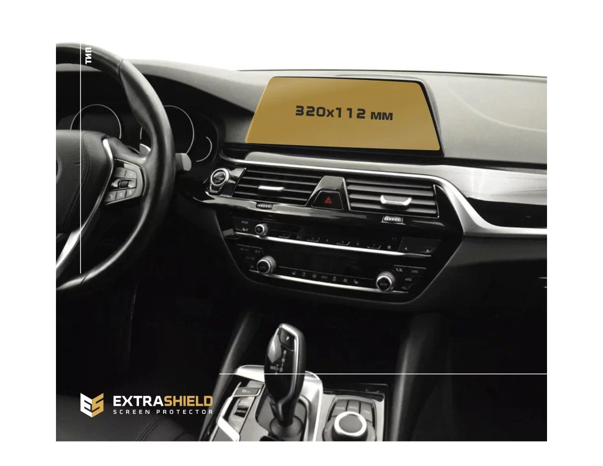 BMW 5 Series (G30) 2016 - Present Multimedia 10,25" ExtraShield Screeen Protector - 1 - Interior Dash Trim Kit