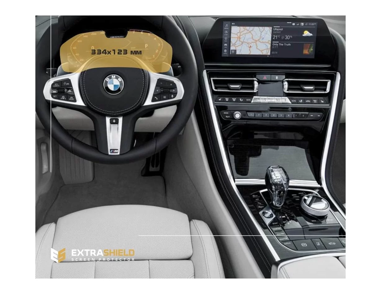 BMW 8 Series (G14-16) 2018 - Present Digital Speedometer (with sensor) 12,3" ExtraShield Screeen Protector - 1