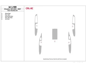 Chrysler 300 2005-2007 Deurgrepen Interieur BD Dash Trim Kit - 1