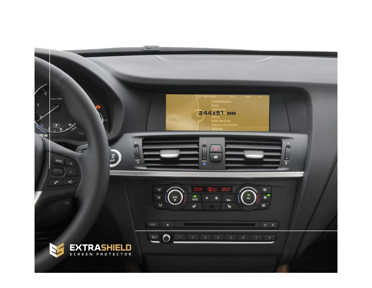 BMW X3 (F25) 2014 - 2017 Multimedia NBT 8,8" ExtraShield Screeen Protector - 1