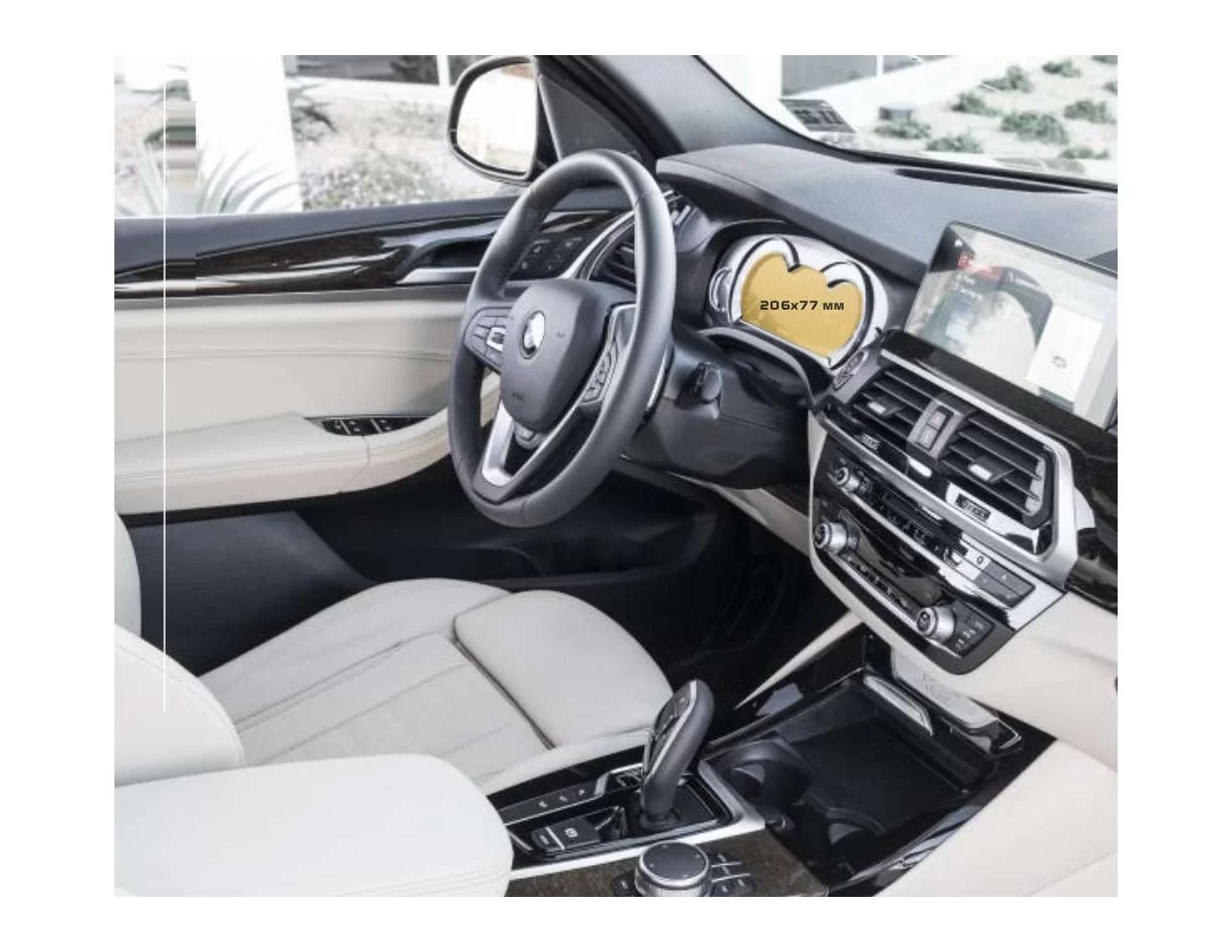 BMW X4 (G02) 2018 - 2021 Digital Speedometer (Central) 12,3" ExtraShield Screeen Protector - 1