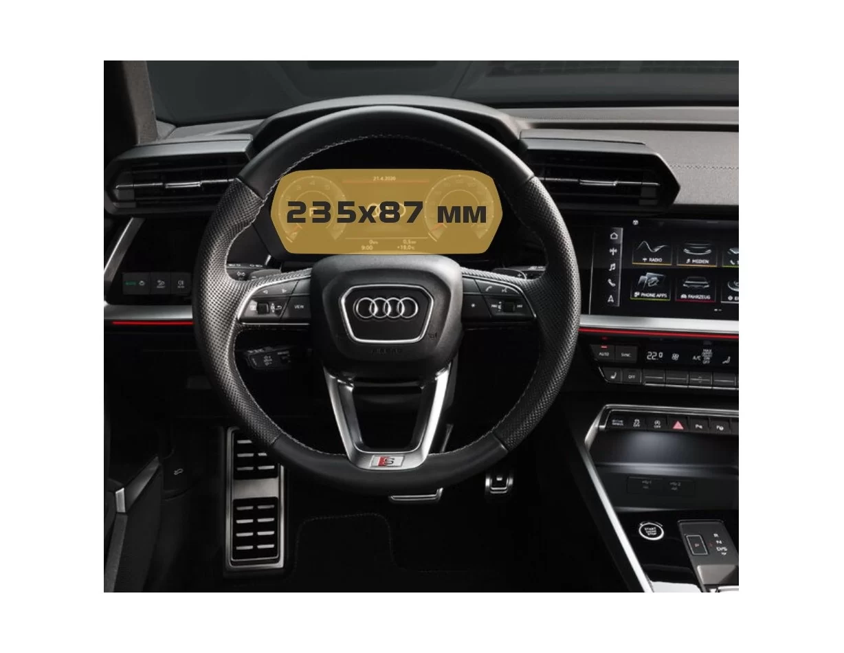 Audi A3 (8Y) 2020 -Presnt. Digital Speedometer Audi virtual cockpit 10,25" ExtraShield Screeen Protector - 1