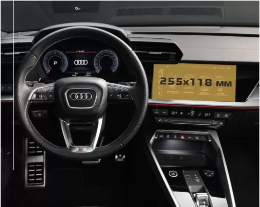 Audi A3 (8Y) 2020-Presnt. Multimedia MMI Navigation plus 10,1" ExtraShield Screeen Protector - 1 - Interior Dash Trim Kit