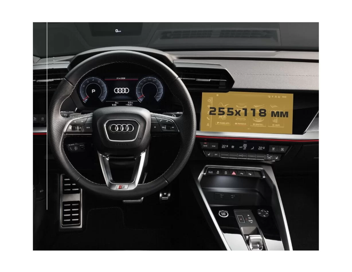 Audi A3 (8Y) 2020-Presnt. Multimedia MMI Navigation plus 10,1" ExtraShield Screeen Protector - 1