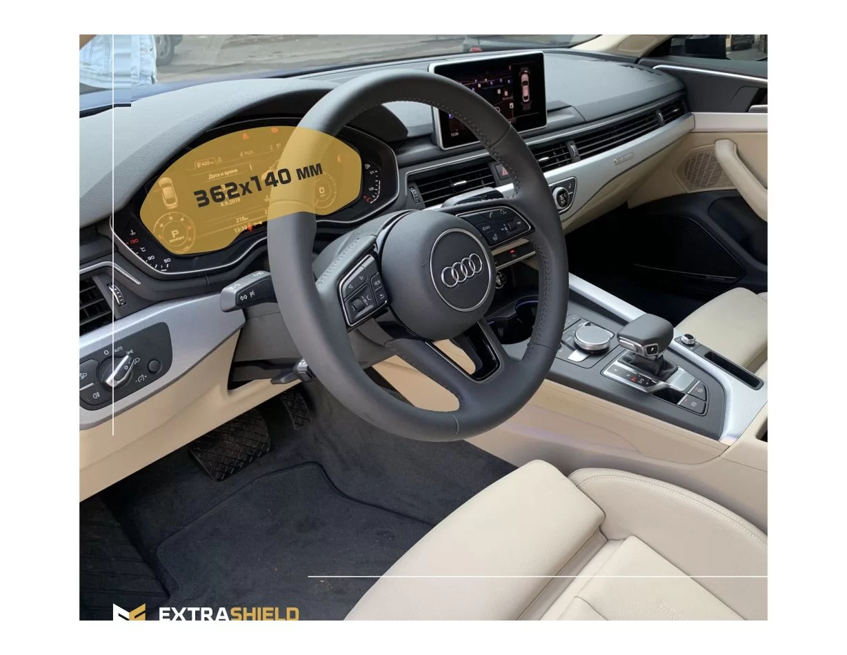 Audi A4 (B9) Pre-facelift 2015 - 2020 Digital Speedometer Analog 12" ExtraShield Screeen Protector - 1