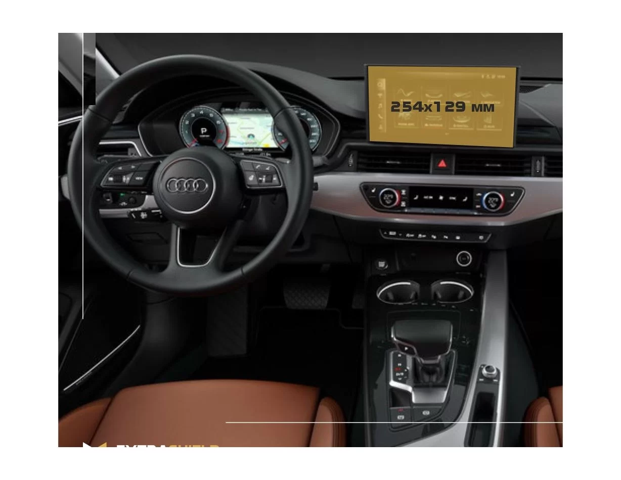 Audi A4 (B9) Pre-facelift 2015 - 2020 Multimedia MMI 8,3" ExtraShield Screeen Protector - 1