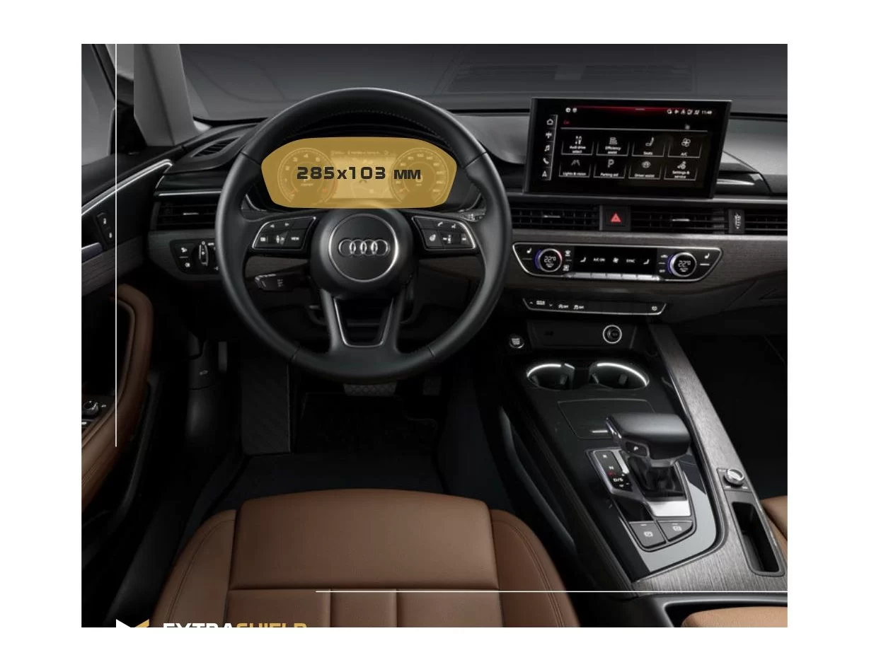 Audi A4 (B9) Facelift 2019 - Present Digital Speedometer Audi Virtual Cockpit 12,3" ExtraShield Screeen Protector - 1