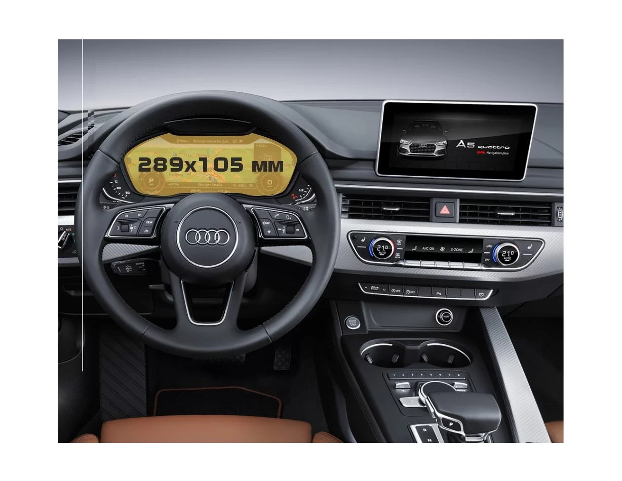 Audi A5 (F5) Pre-facelift 2016 - 2020 Digital Speedometer Audi Virtual Cockpit 12" ExtraShield Screeen Protector - 1