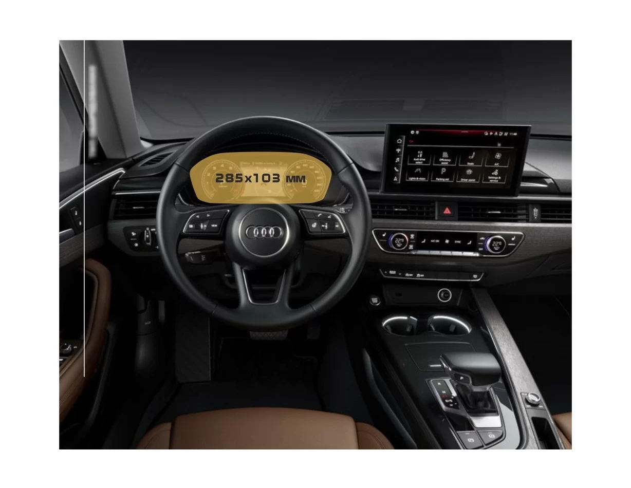 Audi A5 (F5) Facelift 2019 - Present Digital Speedometer Audi Virtual Cockpit 12,3" ExtraShield Screeen Protector - 1