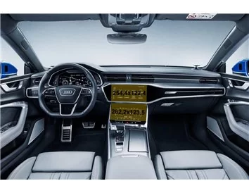 Audi A7 II (4K) 2017 - Present Multimedia + Climate-Control 10,2-8,6" ExtraShield Screeen Protector - 1
