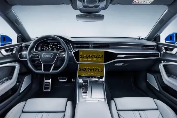 Audi A7 II (4K) 2017 - Present Multimedia + Climate-Control 10,2-8,6" ExtraShield Screeen Protector - 1