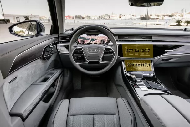 Audi A8 (D5) 2017 - Present Multimedia + Climate-Control 10,2-8,6" ExtraShield Screeen Protector - 1