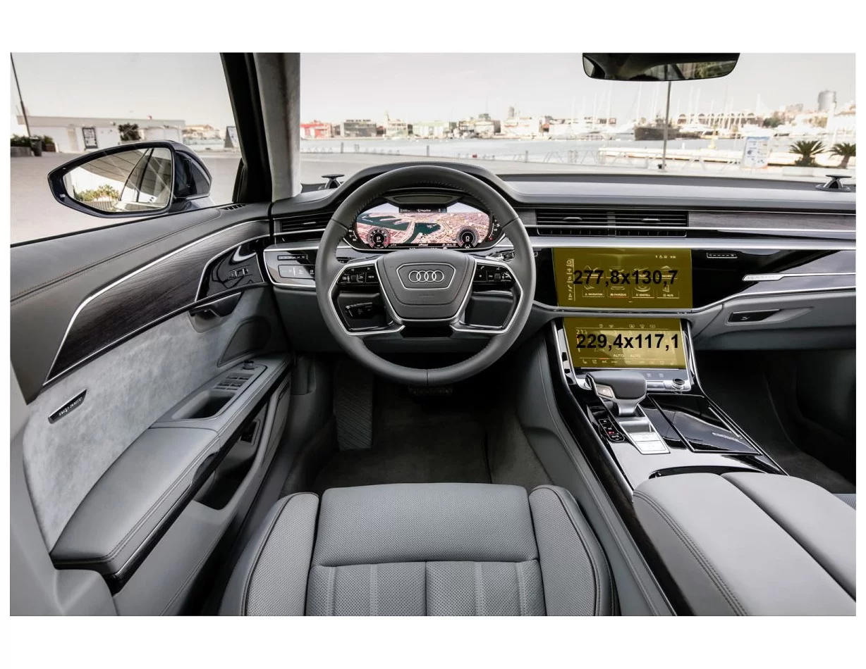 Audi A8 (D5) 2017 - Present Multimedia + Climate-Control 10,2-8,6" ExtraShield Screeen Protector - 1