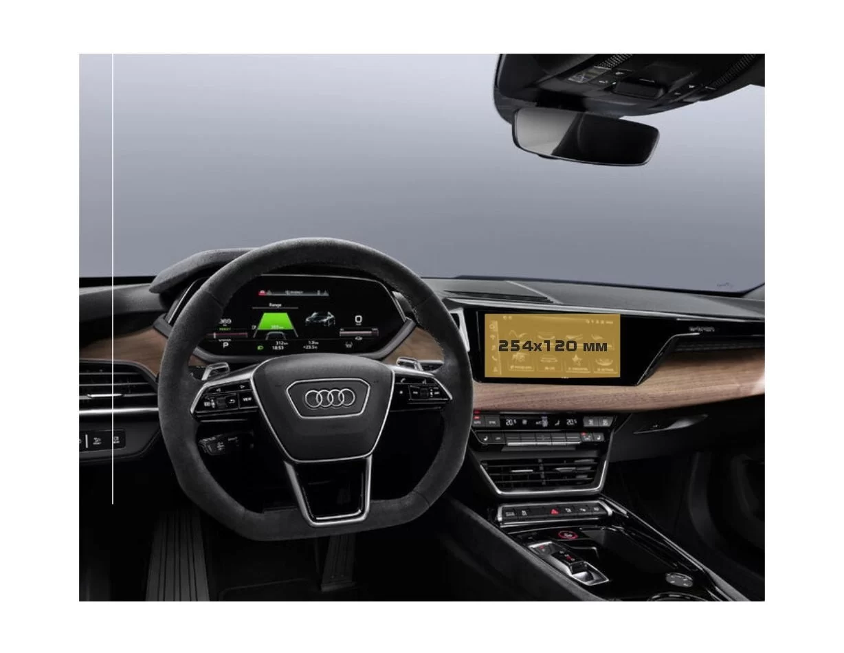 Audi E-tron GT (RS) 2021 - Present Multimedia 10,1" ExtraShield Screeen Protector - 1