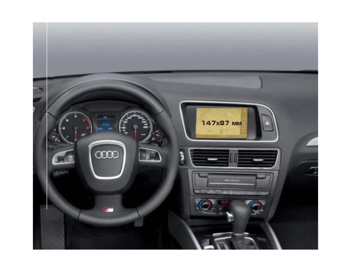 Audi Q5 I (8R) 04.2008 - 08.2012 Full color LCD monitor 6.5" ExtraShield Screeen Protector - 1 - Interior Dash Trim Kit