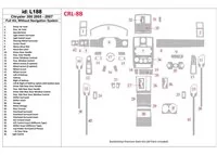 Chrysler 300 2005-2007 Volledige set, zonder NAVI-systeem Interieur BD Dash Trim Kit - 2 Chrysler 300 2005-2007 Volledige set, zonder NAVI-systeem Interieur BD Dash Trim Kit - 2