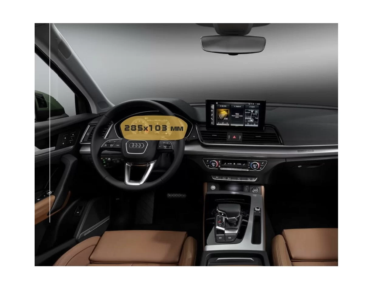 Audi Q5 II (FY) 2021 2020 - Present Digital Speedometer Audi Virtual Cockpit 8,3" ExtraShield Screeen Protector - 1 - Interior D